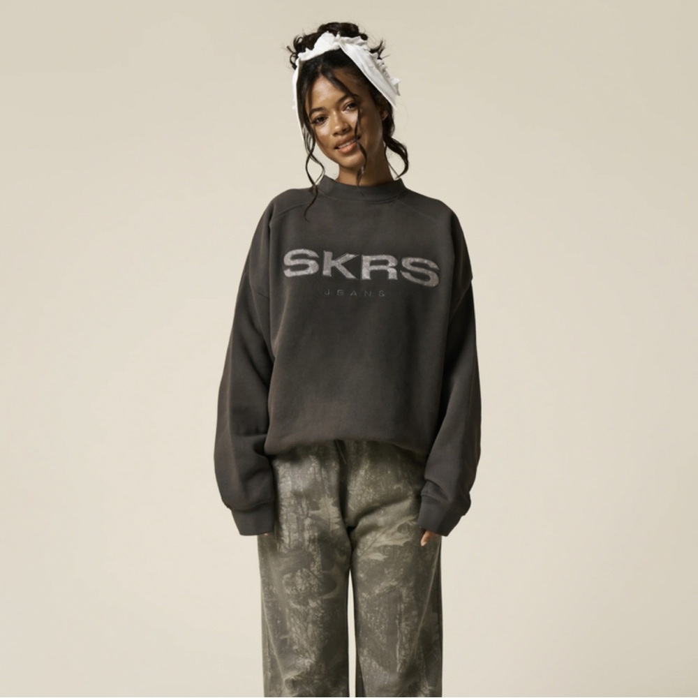 Sisters and Seekers crewneck with camo detailing
